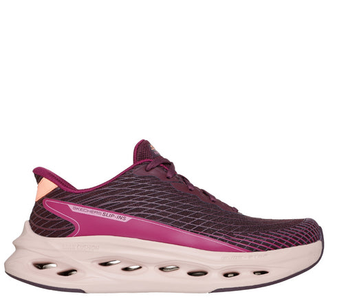 Pantofi sport, dama, SKECHERS SLIP-INS MAX CUSHIONING GLIDE STEP 129404-BURG bordo, textil